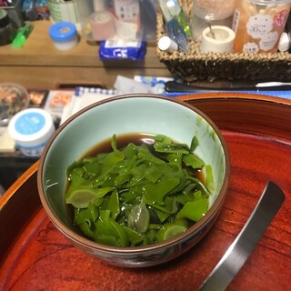 簡単特製ポン酢の刺身めかぶ